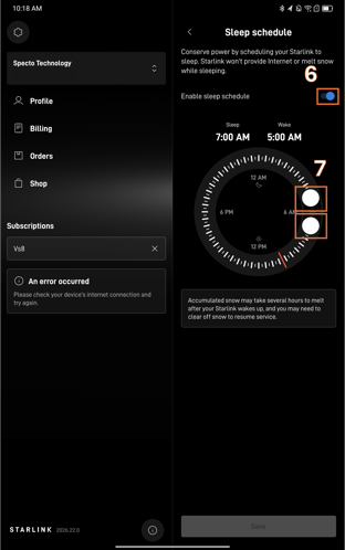 Starlink sleep schedule 3
