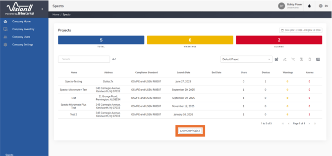 Vision II Company screen 1
