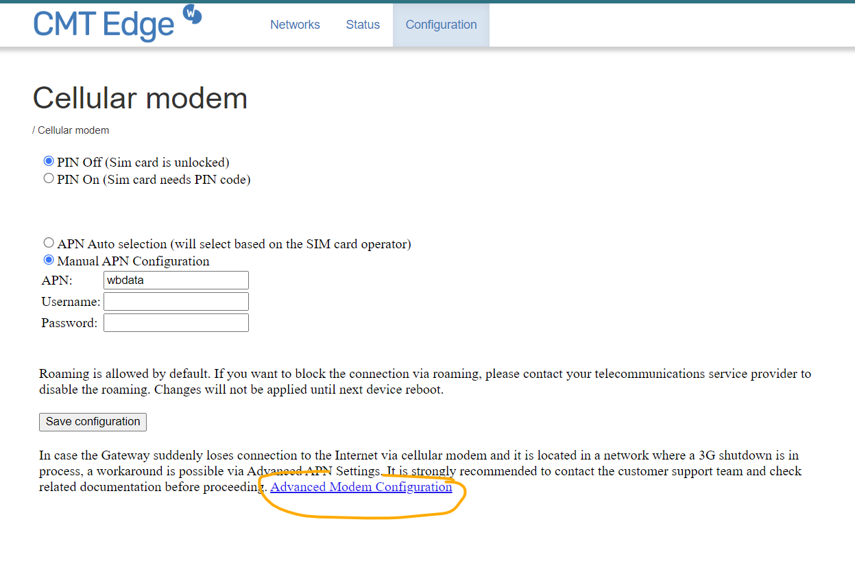 Loadsensing Gateway (LS-G6) APN will not register a cellular network