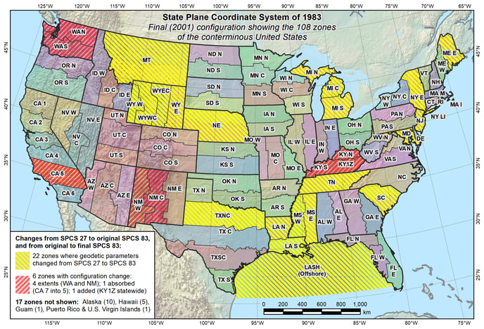 Maps - State Plane Coordinate Systems (SPCS) - Tools - National Geodetic  Survey